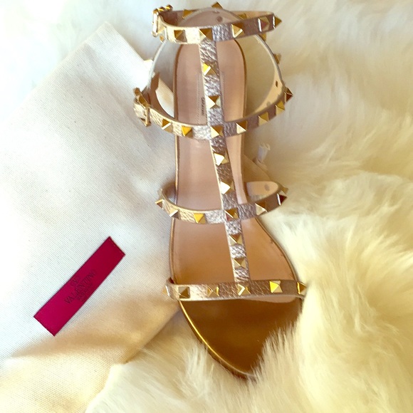 valentino 60mm rockstud leather sandals